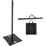 Rockville RLF2 Black 10 Foot Solid Base DJ Speaker/Lighting/Projector Stand