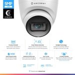 Amcrest 5MP Turret POE Camera, UltraHD Outdoor IP Camera POE with Mic/Audio - Image 2