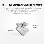 Xvive T9 in-Ear Monitor Headphones Dual Knowles BA Drivers IEM for Studio - Image 4