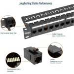 Tecmojo UL Listed 24-Port Cat6A UTP Patch Panel with Lnline Keystone Couplers - Image 6