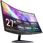Sceptre 27-Inch Curved Gaming Monitor, FHD 1080p, 240Hz, 1500R, DisplayPort
