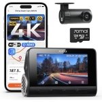 70mai 4K Dash Cam Front and Rear, 4K+1080P Dual STARVIS 2 Car Dash Camera