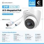 Amcrest 5MP Turret POE Camera, UltraHD Outdoor IP Camera POE with Mic/Audio - Image 7