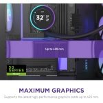 NZXT H9 Flow RGB+ - Dual-Chamber ATX PC Case - Black - Image 6