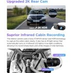 VIOFO A229 Pro 4K 3CH Dash Cam HDR for Front & Rear & Inside with STARVIS 2 - Image 4