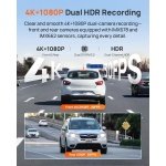 70mai 4K Dash Cam Front and Rear, 4K+1080P Dual STARVIS 2 Car Dash Camera - Image 2