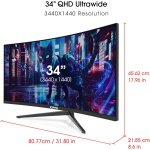 Sceptre 34-Inch Curved Ultrawide WQHD Monitor (3440 × 1440), R1500, up to - Image 6