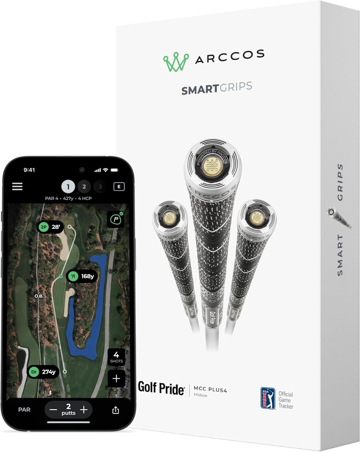 71f7vfpuMZL._AC_SL1500_.jpg Arccos Smart Grips MCC Plus4 Midsize Set - Image 1