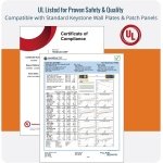 Tecmojo UL Listed 24-Port Cat6A UTP Patch Panel with Lnline Keystone Couplers - Image 2