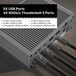 CalDigit TS5 Thunderbolt 5 Dock - 15 Port, 140W Charging, 80Gb/s TBT 5 x 4 - Image 7