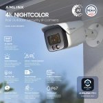 AMLINK 4K POE Security Camera System Outdoor, 8CH POE NVR, 4pc 4K Bullet Camera - Image 5