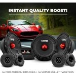 DS18 Bundle Car Speakers 4X PRO-GM6B 6.5" Midrange Speakers and 4X PRO-TWX1/BK - Image 2